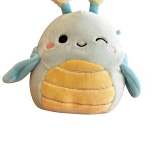 Squishmallows Giles the grasshopper 5” plush, light blue